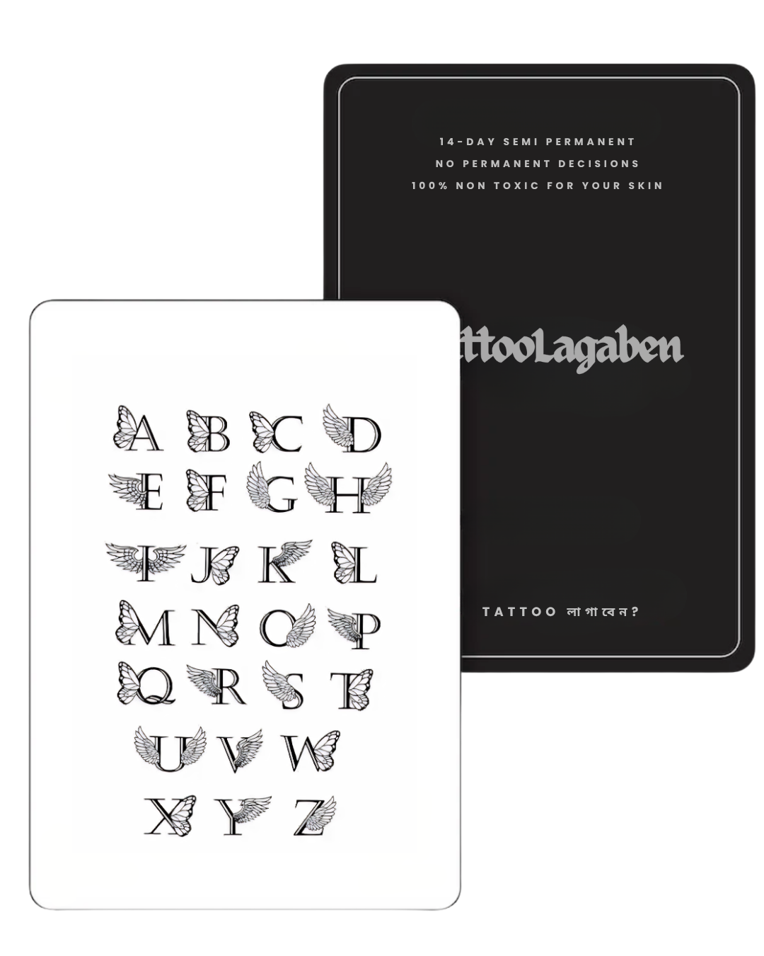 Semi Permanent Tattoo Pack- Alphabets