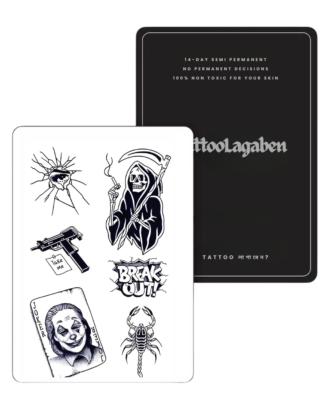 Semi Permanent Tattoo Pack- Violence 3