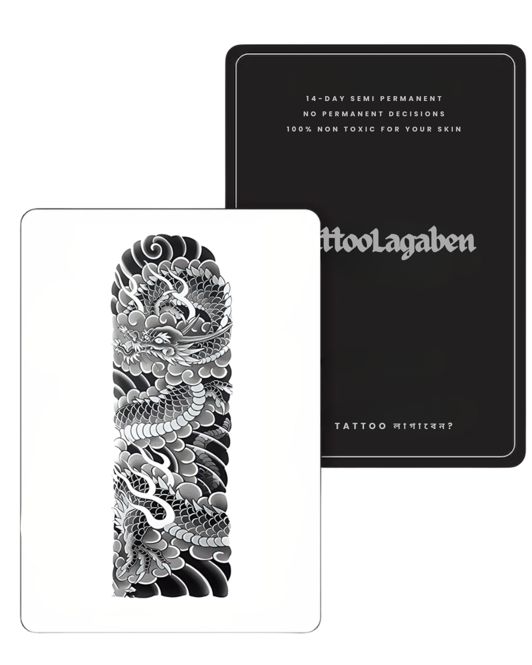 Semi Permanent Full Sleeve- Sunset Dragon