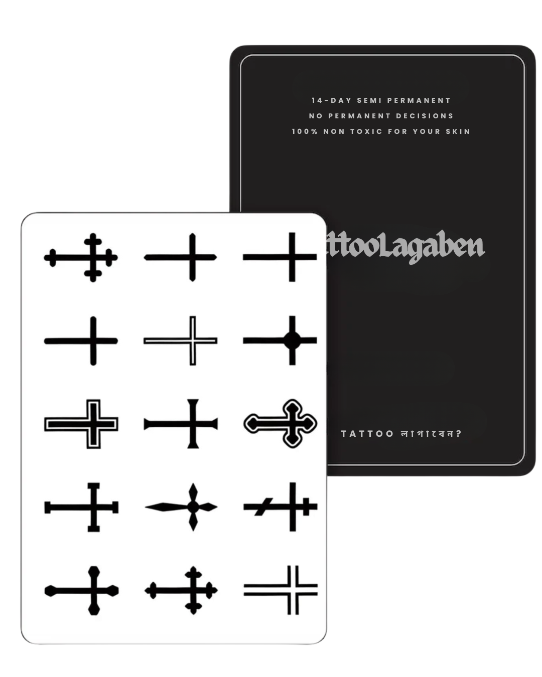 Semi Permanent Tattoo Pack- Crosses