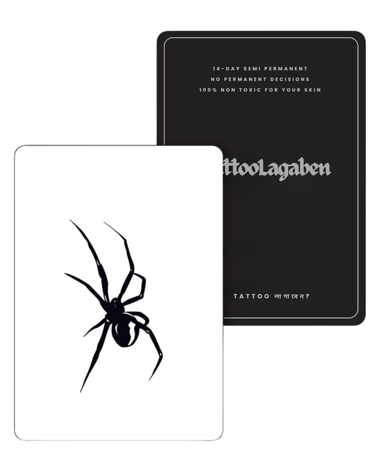 Semi Permanent Tattoo - Spider