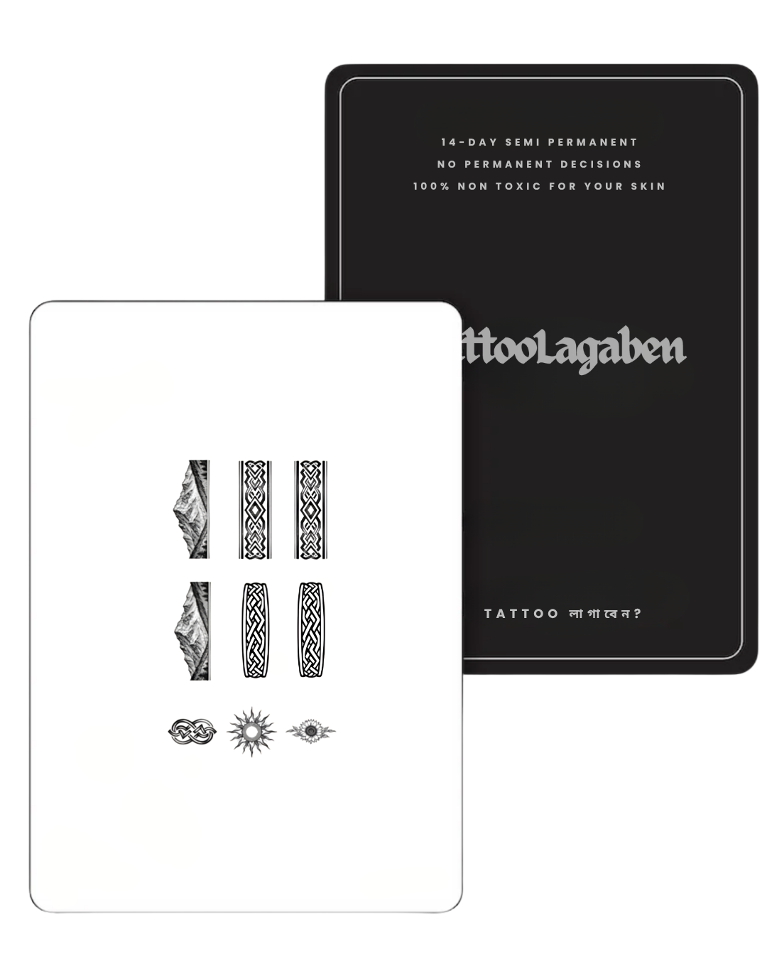 Semi Permanent Finger Tattoo Pack - Bright