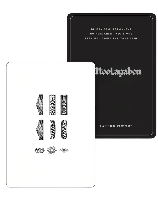 Semi Permanent Finger Tattoo Pack - Bright